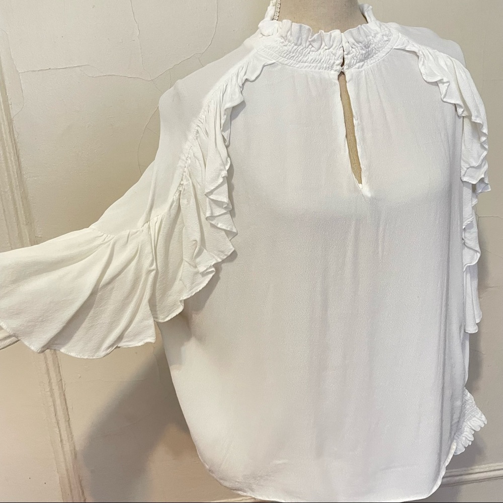 Maje size 3 ruffle letreo blouse